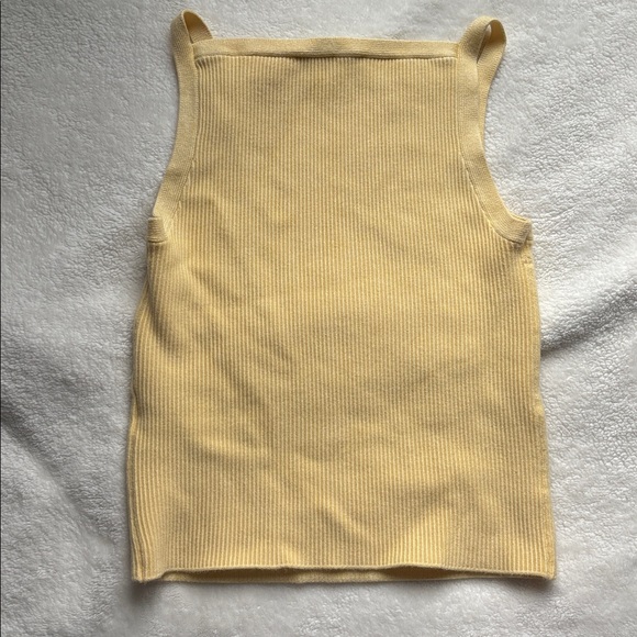 Abercrombie Ottoman High Neck Tank - Butter Yellow (S) - Picture 2 of 5